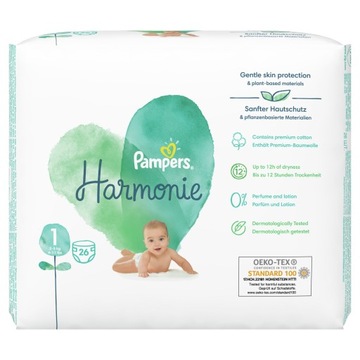 PAMPERS HARMONIE 1 26 ШТ. 2-5 КГ ПЕЛЕНКИ