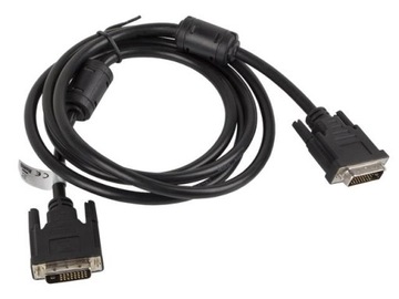 Lanberg кабель DVI-D (24 + 1л) м/м 1,8 м, Чорний