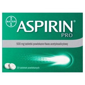 Аспірин Pro 500 мг 20 таблеток p біль / запалення BAYER