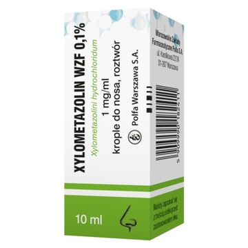 Ксилометазолін WZF, 1 мг/мл, краплі для носа, 10 мл