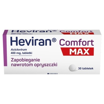 Препарат Хевіран комфорт Макс 400 мг 30 табетек