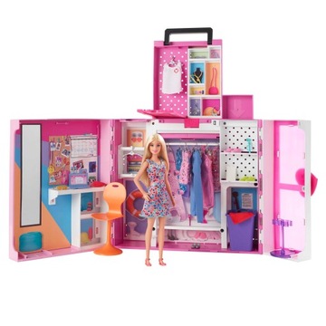 Барби гардеробная набор с куклой + 36 аксессуаров HGX57