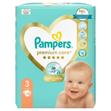 Pampers Premium Care 3 78 шт. 6-10 кг пелюшки