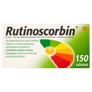 Рутіноскорбін, таблетки, вкриті оболонкою, 150 шт.