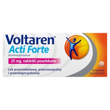 Вольтарен акти Форте 0,025 г, 10 таблеток
