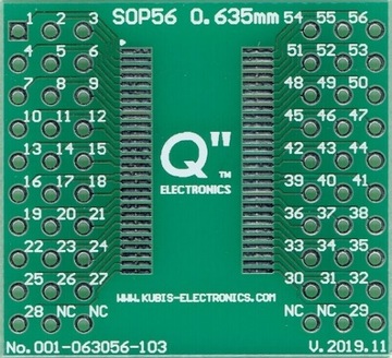 Przejściówka QSOP56 0.635mm na złącze 2 x IDC3x10.