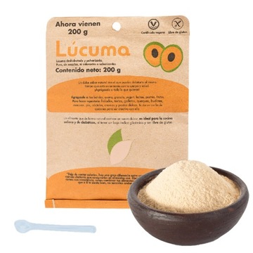 LUCUMA ЧИСТИЙ ПОРОШКОПОДІБНІ ФРУКТИ БІО WEGE 200Г