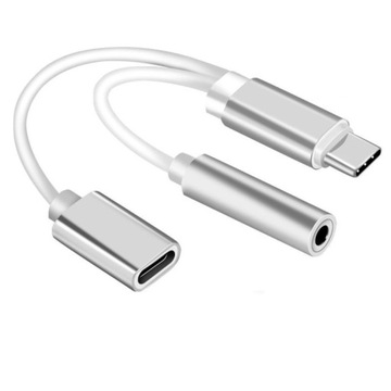 Адаптер USB-C для Mini Jack 3,5 мм + USB-C блок питания