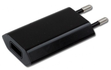 МЕРЕЖЕВИЙ ЗАРЯДНИЙ ПРИСТРІЙ 230V-USB 5V 1A SLIM BLACK