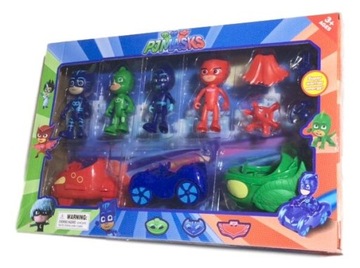 КОМПЛЕКТ PIJAMERSI 4 FIGU+3 АВТОМОБИЛЯ ДОПОЛНЕНИЯ PJMASKS