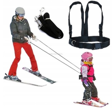 Ремни подтяжки для обучения лыжной доске черный