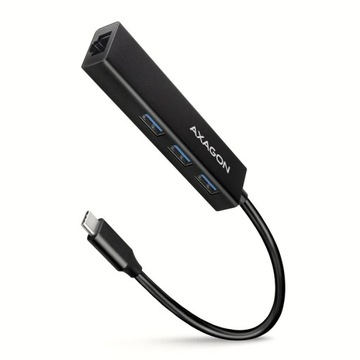 Axagon HMC-GL3A USB-C-Hub 3x USB-A Gbit-LAN schwarz USB 3.2 Gen 1 (3.1...