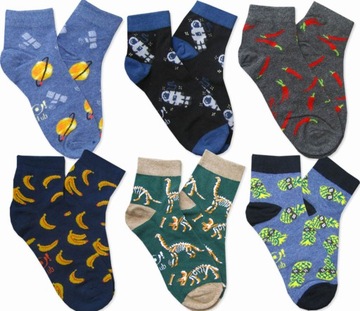 35-38 шкарпетки 6X короткі бавовняні шкарпетки для хлопчиків yoclub
