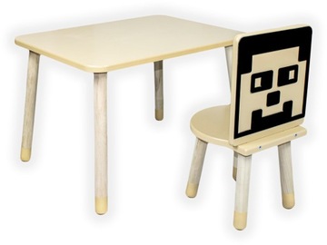 Набор мебели Minecraft, стол с одним стулом