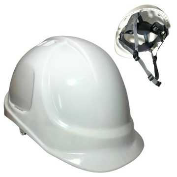 Защитный шлем строительный рабочий шлем короткий козырек белый регулируемый