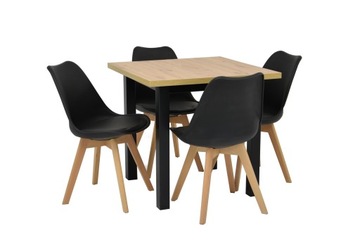 Набор с квадратным столом 80x80 / 160 и 4 стульями