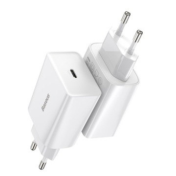 BASEUS ШВИДКИЙ ЗАРЯДНИЙ ПРИСТРІЙ АДАПТЕР ЖИВЛЕННЯ USB-C TYPE-C 20W PD QC 3.0