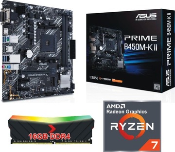 Комплект процесор AMD Ryzen 7 + плата AM4 + 16GB DDR4