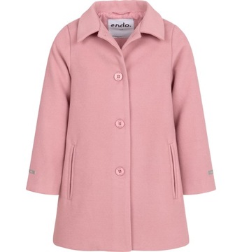 Пальто Пальто для девочки девочки элегантный флаус розовый 134 Эндо