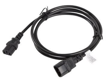 Подовжувальний кабель живлення IEC 320 C13 - > C14 1.8 M VDE чорний LANBERG