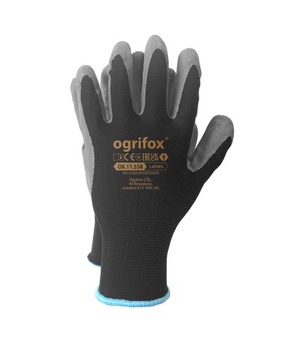 Робочі рукавички з покриттям Ogrifox OX-LATEX BS розмір 8-M