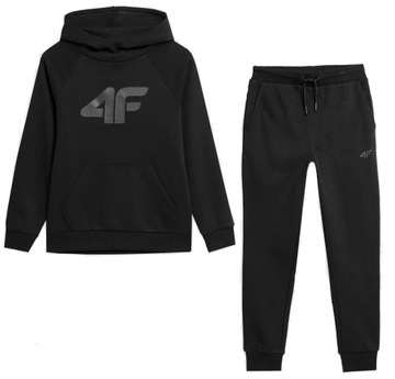 4F спортивный костюм для мальчиков толстовка + брюки m220 black 146