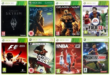 Набор Skyrim / Halo / Gears of War / FIFA XBOX 360 8-игр