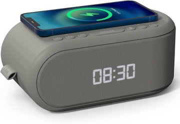 Я-BOX Awake радіо годинник LED USB сірий C349