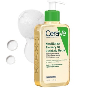 CeraVe увлажняющее пенящееся масло для умывания лица и тела 236 мл