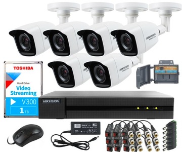 КОМПЛЕКТ ВИДЕОНАБЛЮДЕНИЯ HIKVISION IR С 6 КАМЕРАМИ FULL HD