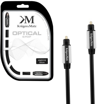 Оптичний кабель Toslink-Toslink 0.5 M Kruger & Mat