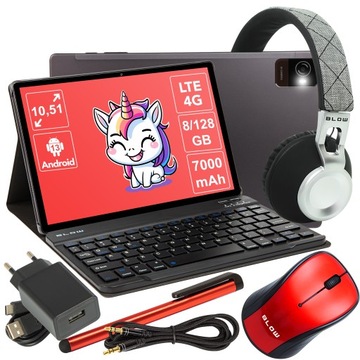 Планшет 10,51" LTE 8/128GB 7000MAH GPS WIFI для детей чехол для мыши