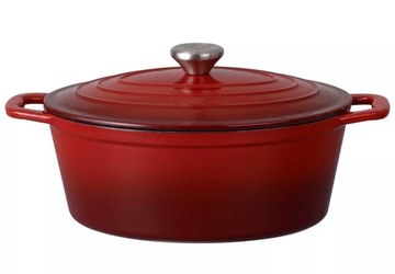 Емальована чавунна сковорода 4L MG Home Infinito Red 27cm