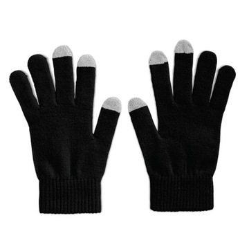 Зимові рукавички для смартфона телефону теплі чорні
