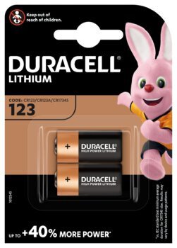 Фото литиевая батарея Duracell CR123 2 шт качество