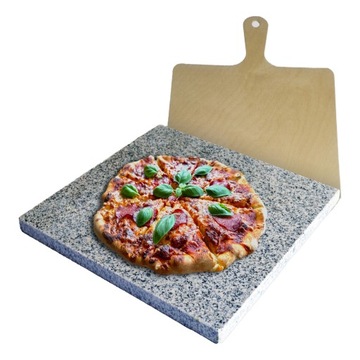 Гранитный камень для пиццы 3в1 38Х36+шпатель / доска