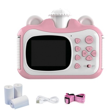 Детская цифровая мгновенная камера 1080p розовый