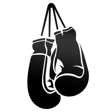 Боксерские перчатки светоотражающая наклейка-черный