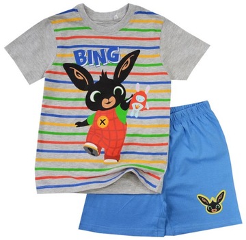 Пижама пижама мальчик короткий рукав шорты кролик Бинг серый 110 R315L