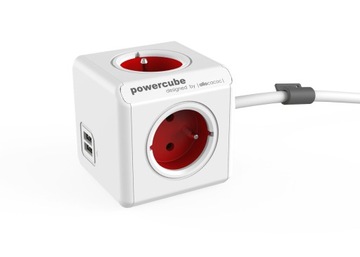 Удлинитель PowerCube Extended USB 1,5 м Красный