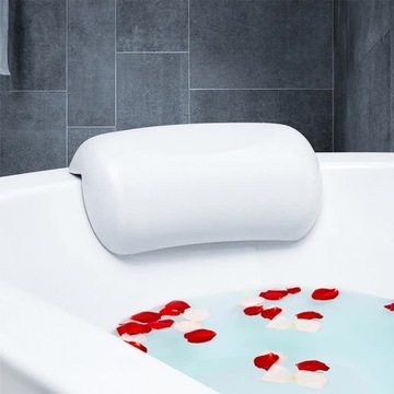 Водостійкий підголівник спа ванни подушки ванни з присосками білий