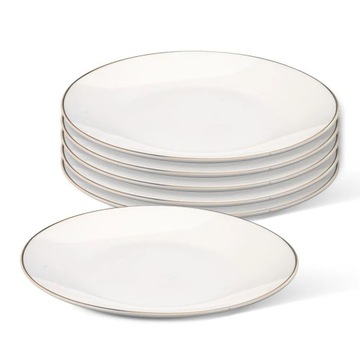 Обеденные тарелки набор тарелки Altom дизайн Белла Золотая линия 26 см 6 шт. злотый