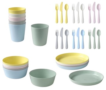 Набор посуды для детей 36 шт пластиковый набор