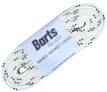 Хоккейные шнурки Barts Pro Laces 250 см вощеные (белые)