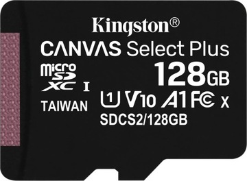 Карта Kingston Canvas Select Plus MicroSDXC 128 ГБ Class 10 UHSI / U1 A1 V10