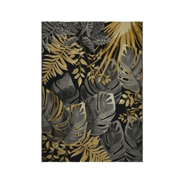 Борнео открытый ковер листья черный и злотый 80 x 1