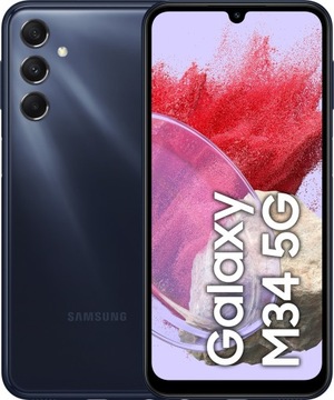 Samsung M34 5g 6 / 128GB AMOLED 120Hz 50MP OIS NFC 6000mAh 25W темно-синій (UA)