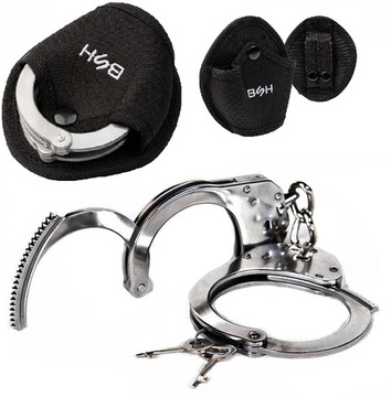 Поліцейські наручники з металевою кобурою KEL-MET 360g