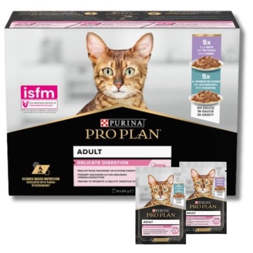 Purina Pro план вологий корм для кішок з індичкою і рибою в соусі (10 x 85 г)