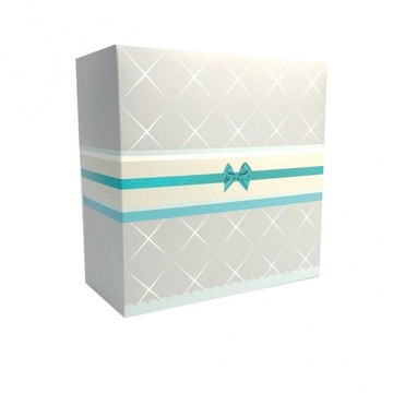 Бумажная подарочная коробка Декоративная в полоску 245X210X70 мм 5 шт.